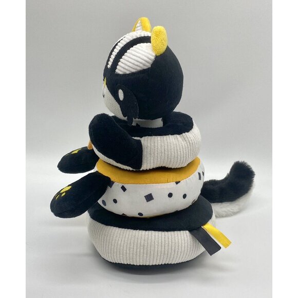 Coco Village Tuxedo Cat Plush Stacking STEM learning Stacker Toy Black White - Picture 5 of 6